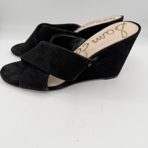 Sam Edelman Shoes - Sam‎ Edelman Nahla Women's 9 Black Suede Wedge Shoes Classic